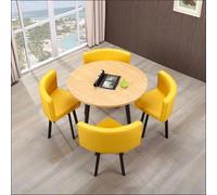 Tavolo da conferenza moderno rotondo per sala da pranzo/cucina, tavolino rotondo semplice e piccolo, 93 x 75 cm (L x A), design elegante e salvaspazio