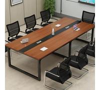 Tavolo da conferenza per 10 persone, rettangolare, grande, per riunioni e seminari, resistente, con struttura robusta, mobili moderni per sala riunioni per ufficio E, 240 x 100 x 74 cm