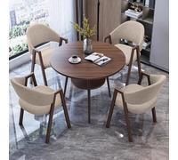 Tavolo da conferenza per ufficio Piccola sala riunioni Tavolo e sedie Set Tavolo da conferenza con sedie Set Doppio strato Semplice Piccolo Tavolo rotondo Cucina Tavolo da pranzo Set Business Sala