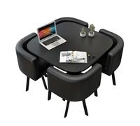 Tavolo da Conferenza Piazza 1 Tavolo E 4 Sedie Set da 5 Pezzi Bar per La Colazione Piazza Set da Tavolo da Pranzo per Cucina Set da Tavolo E Sedia Piazza(Black)