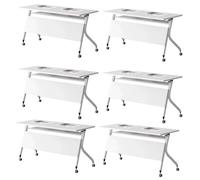 Tavolo da conferenza pieghevole con piano ribaltabile, facile da riporre e spostare, ideale per uffici, sale riunioni, spazi di formazione, design salvaspazio