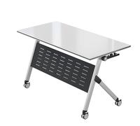 Tavolo da conferenza Pieghevole con Ruote bloccabili, scrivania Mobile for riunioni for Ufficio, Sala Formazione, Scuola Aziendale all'Ingrosso; Scrivania da Ufficio(120x60cm/47.24x23.62in)
