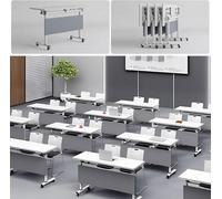 Tavolo da conferenza pieghevole con ruote bloccabili, tavolo da riunione portatile per ufficio, aula e seminari, design salvaspazio, posti a sedere da 2 a 10 persone