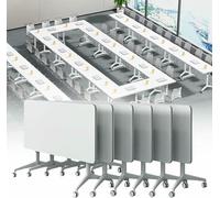 Tavolo da conferenza pieghevole con ruote bloccabili - Tavolo mobile da allenamento per ufficio, casa e aula