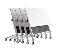 Tavolo da conferenza pieghevole con ruote, design moderno rettangolare per riunioni in ufficio, sale di formazione, seminari e spazi di lavoro collaborativi