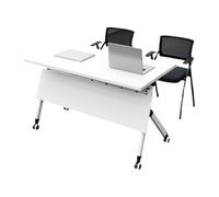 Tavolo da conferenza pieghevole con ruote girevoli, lungo tavolo rettangolare per riunioni per ufficio e aula Design portatile ideale per eventi e collaborazioni
