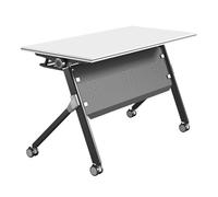 Tavolo da conferenza pieghevole con ruote, tavolo mobile per riunioni e formazione per ufficio e aula design portatile e regolabile in altezza, perfetto per eventi e collaborazioni