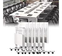 Tavolo da conferenza pieghevole mobile con ruote, design a ribalta, grande tavolo da allenamento per sala riunioni per uso ufficio, mobili versatili per seminari e collaborazioni