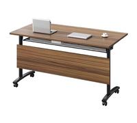 Tavolo da conferenza pieghevole mobile con ruote, tavolo rettangolare per riunioni per ufficio e scuola, design salvaspazio per una facile installazione e un uso versatile