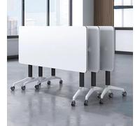 Tavolo da conferenza pieghevole moderno portatile su ruote, design salvaspazio per riunioni in ufficio, spazi di lavoro collaborativi e soluzioni flessibili per eventi