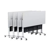Tavolo da Conferenza Pieghevole, Moderno Tavolo da Riunione con Piano Ribaltabile, Scrivania Mobile per Formazione e Seminari in Ufficio con Meccanismo di Bloccaggio.,2pcs