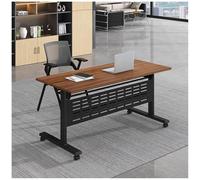 Tavolo da Conferenza Pieghevole, Moderno Tavolo da Riunione con Ruote Girevoli per Ufficio, Robusta Scrivania da Conferenza Pieghevole, Piccola Scrivania per Computer,20pcs,120 * 40 * 75cm