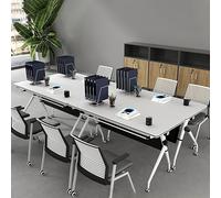 Tavolo da conferenza pieghevole per sala conferenze, tavolo da allenamento mobile con ruote silenziose è comodo e veloce, tavolo da seminario mobile, adatto per ufficio (139,7 x 50,8 x 73,7 cm