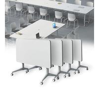 Tavolo da conferenza pieghevole portatile, design salvaspazio per riunioni in ufficio e formazione in aula. Portatile leggero, facile da riporre per uso professionale