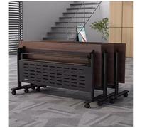 Tavolo da conferenza pieghevole, scrivania mobile con piano ribaltabile, tavolo per riunioni aziendali, seminari, ruote girevoli, 120 x 60 x 75 cm, mobile da ufficio portatile