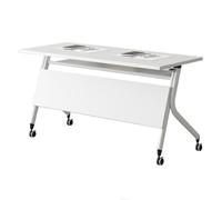 Tavolo da conferenza pieghevole, su ruote, portatile, design FlipTop per riunioni, facile da montare, ideale per formazione ed eventi, salvaspazio, durevole, versatile