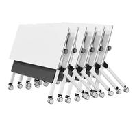 Tavolo da conferenza pieghevole, tavolo da conferenza quadrato pieghevole con ruote silenziose, scrivania mobile compatta per riunioni, aule e piccoli spazi, ideale per riunioni ed eventi