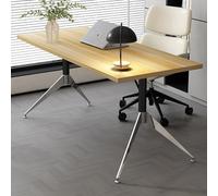 Tavolo da conferenza rettangolare con gambe in metallo a forma di Y, ideale per piccoli uffici e seminari di formazione