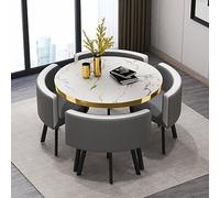 Tavolo da conferenza rotondo moderno, 86 x 75 cm, set da pranzo per cucina e bar per la colazione, mobili eleganti per casa, ufficio e sala da pranzo