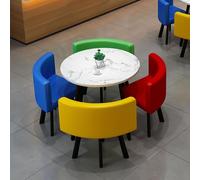 Tavolo da conferenza rotondo per cucina/sala da pranzo, set moderno con tavolo da bar e sedie per colazione, compatto, 89 x 75 cm (larghezza x altezza), design elegante e funzionale