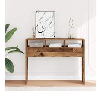 Tavolo da consolle con scomparti aperti, tavolo laterale Narrow Side, tavolo rettangular Entrance Table, divano Table, Hallway Table for Entrance Area, Living Room, Old Wood Look