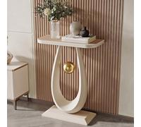 Tavolo da consolle Glam in marmo/metallo con struttura rettangolare antigraffio, mobile divisorio per ingresso contro il muro, tavolo da corridoio, veranda(White E,100x30x75cm/39.4X11.8X29.5in)