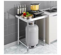 Tavolo da cucina in acciaio inox resistente con ampio spazio per ristoranti e chef casalinghi, ideale per la preparazione degli alimenti e le attività di cottura