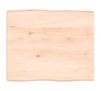 Tavolo da cucina in rovere massiccio, 60 x 50 x 4 cm, grezzo, bordo vivo, tavolo da cucina, piano di lavoro, tavolo da pranzo, decorazione rustica per la casa