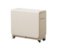 Tavolo da cucina pieghevole con sedie, resistente ai graffi, tavolo da pranzo arrotolabile, multifunzione, salvaspazio, tavolo pieghevole per cucina, soggiorno, camera da letto (B 1,4 m+4)