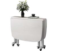 Tavolo da cucina pieghevole, tavolo da pranzo in legno allungabile, tavolo da pranzo piccolo con ruote mobili, tavolo pieghevole mobile, ideale per salotto, caffè, ristorante, nero
