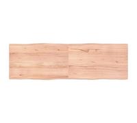 Tavolo da cucina quadrato in legno massello di rovere per casa e ufficio, non trattato, bordo vivo, marrone chiaro, 160 x 50 x 4 cm, perfetto per sala da pranzo e spazi di lavoro