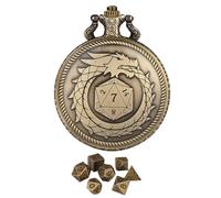 Tavolo da dadi del gioco, set di dadi della custodia tascabile | Custodia da guscio di metallo tascabile set di dadi poliedrici per accessori per giocare a ruolo
