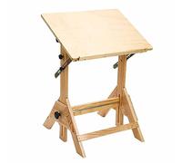 Tavolo da disegno in legno, tavolo da disegno per artisti con altezza regolabile e inclinabile grande superficie tavolo, tavolo da studio per pittura, scrivania artistica per scrittura, lettura