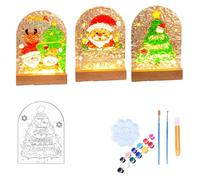 Tavolo da disegno luminoso, dipingi la tua luce notturna - Luce notturna da tavolo da disegno fatta a mano, kit di arte e artigianato, decorazione da tavolo LED per le vacanze di Natale, attività