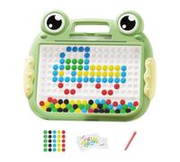 Tavolo da disegno magnetico, tavola da disegno magnetica per bambini, ardesia magica, con penne e perle, giocattolo educativo prescolare Montessori per bambini di 3 4 5 6 anni, ragazze (verde)