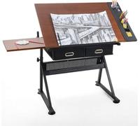 Tavolo da disegno regolabile con contenitore, scrivania in acero per casa, ufficio e studio, ideale per artisti, designer e creativi, perfetto per disegnare e progettare