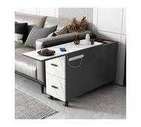 Tavolo da divano, consolle Credenza Rock Slab Credenza di lusso con ruote Credenza mobile ricaricabile Tavolino ad angolo con cartella for telefono da tè Mobile buffet(70x50x59cm,Right)