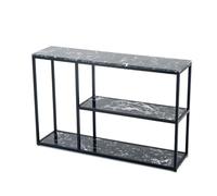 Tavolo da Divano consolle da 100 cm con 3 Ripiani, Mobile da Cucina Dietro Il Tavolo del Divano per Ingresso, corridoio, Hall dell'hotel (Nero 2)