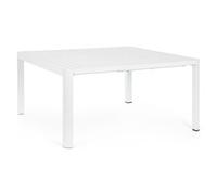 TAVOLO ALLUNGABILE KIPLIN 149X97/149 BIANCO IN ALLUMINIO GIARDINO E VERANDA