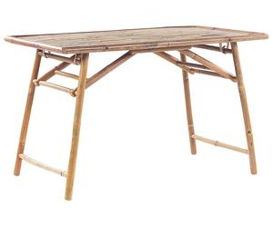 Tavolo da esterno pieghevole in bambù naturale 120 x 70 cm Molise