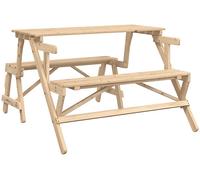TAVOLO DA ESTERNO VIDAXL da Picnic con Panche in Legno Abete 2-in-1 Convertibile - 4008991