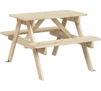 TAVOLO DA ESTERNO VIDAXL da Picnic per 4 Bambini con Foro Ombrellone Legno Abete - 4008983
