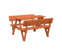 vidaXL Tavolo da Picnic per 4 Bambini con Foro Ombrellone Legno Abete