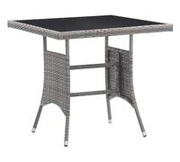 TAVOLO DA ESTERNO VIDAXL Grigio 80x80x74 cm in Polyrattan - 318715