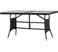 TAVOLO DA ESTERNO VIDAXL Nero 140x80x74 cm in Polyrattan - 318713