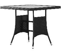 TAVOLO DA ESTERNO VIDAXL Nero 80x80x74 cm in Polyrattan - 318712
