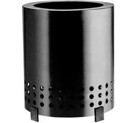 Tavolo da fuoco a bioetanolo, Mini braciere da tavolo for esterni con supporto, braciere in acciaio inossidabile, piccola stufa a legna for campeggio(Schwarz)