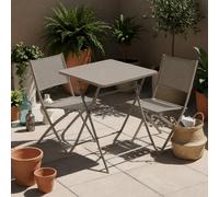 Tavolo da giardino 70x70x71 cm pieghevole caffè Greensboro marrone
