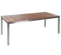 Tavolo da giardino acciaio e legno di teak 200 x 90 cm VIAREGGIO II