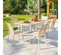 Tavolo da giardino allungabile 90 180x90x75,5 cm - Piazza argilla beige